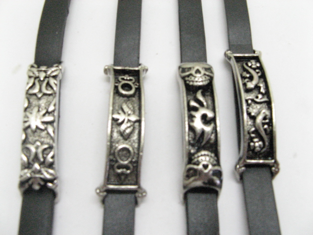 12 Fashion heavy metal leatherette Mens bracelets - Click Image to Close